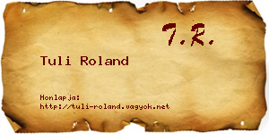 Tuli Roland névjegykártya